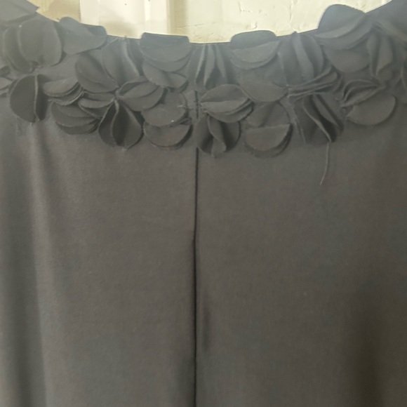 Danny & Nicole Black Dress with Bold Floral Design - Picture 5 of 9